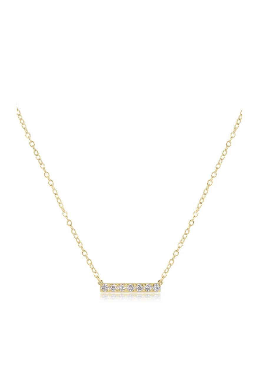 Enewton 14kt Gold and Diamond Significance Bar Necklace - Seven