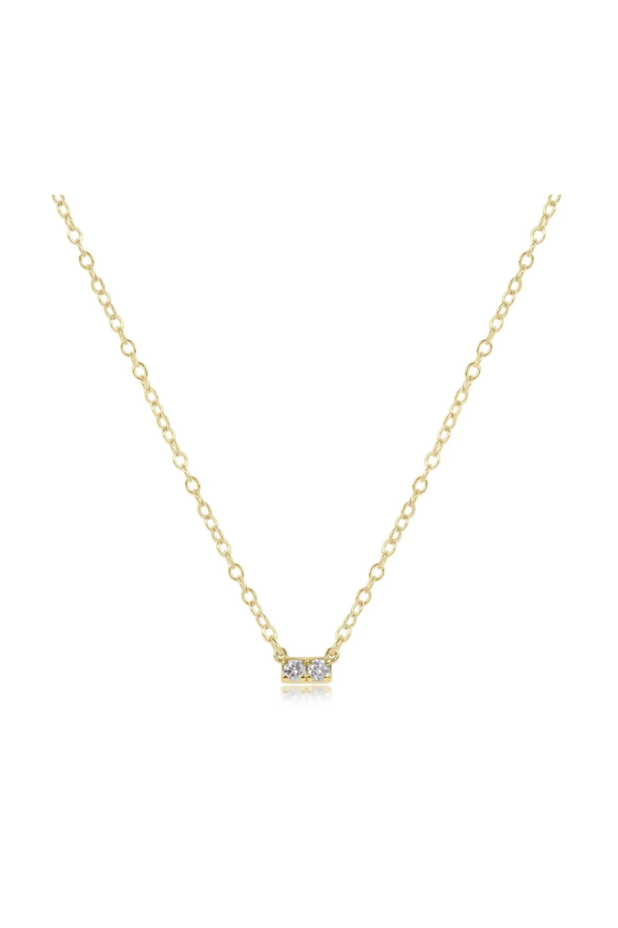Enewton 14kt Gold and Diamond Significance Bar Necklace - Two