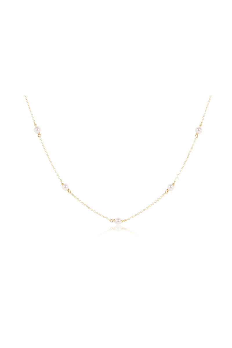 ENEWTON-“15 CHOKER SIMPLICITY CHAIN STERLING MIXED METAL-SIGNATURE CROSS GOLD main image 0