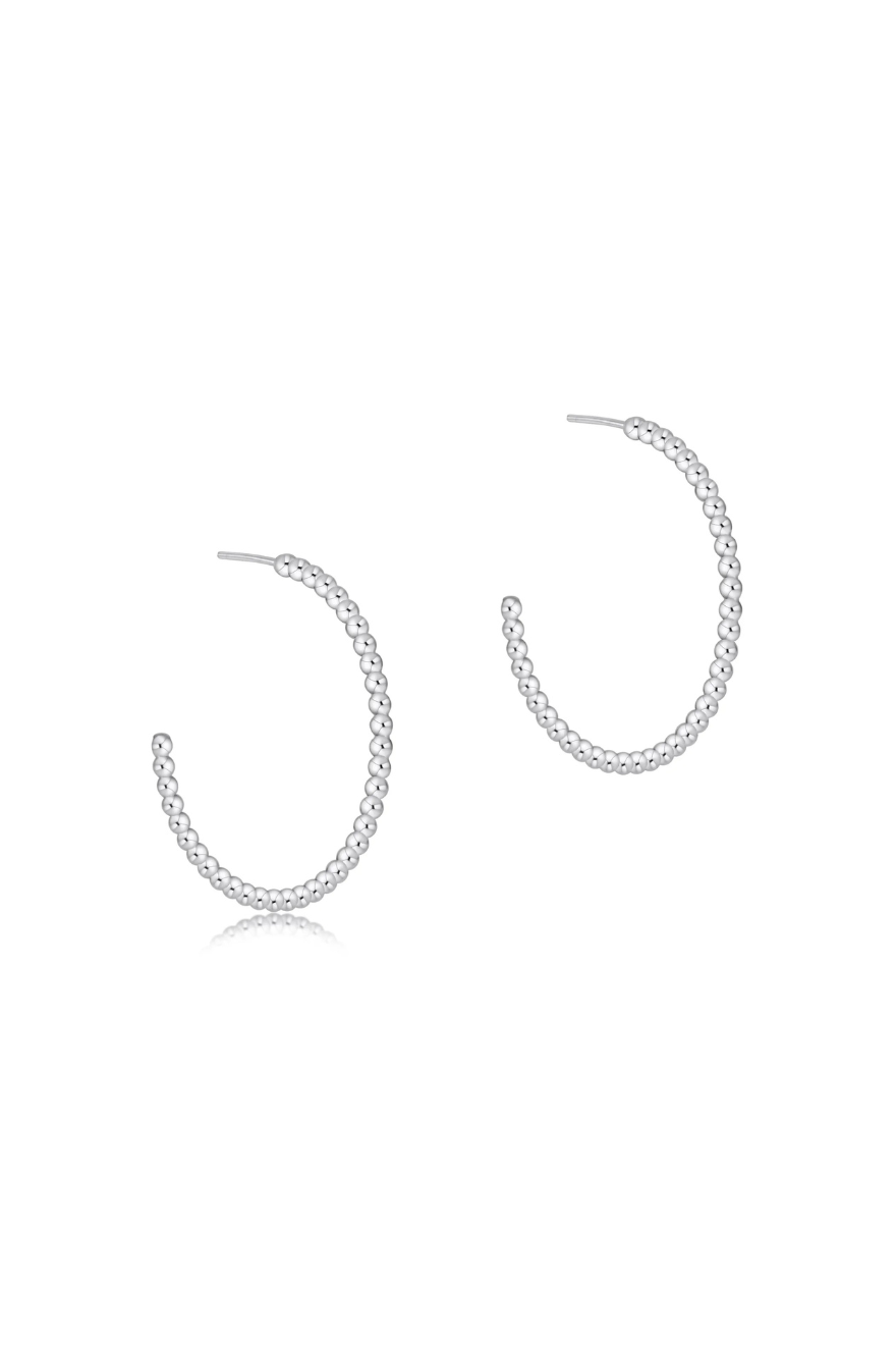 Enewton Beaded Classic 1.25" Post Hoop - 2mm Sterling