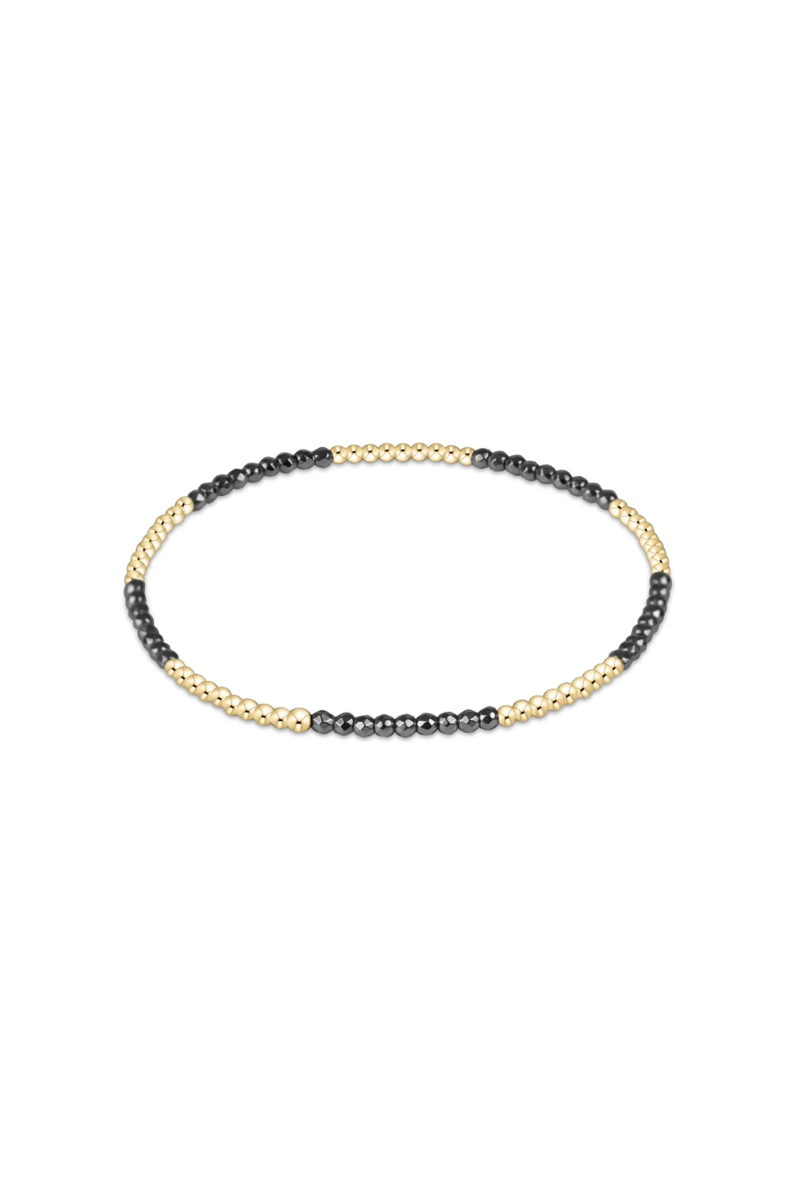 Enewton Blissful Pattern 2mm Bead Bracelet - Silver Faceted Hematite