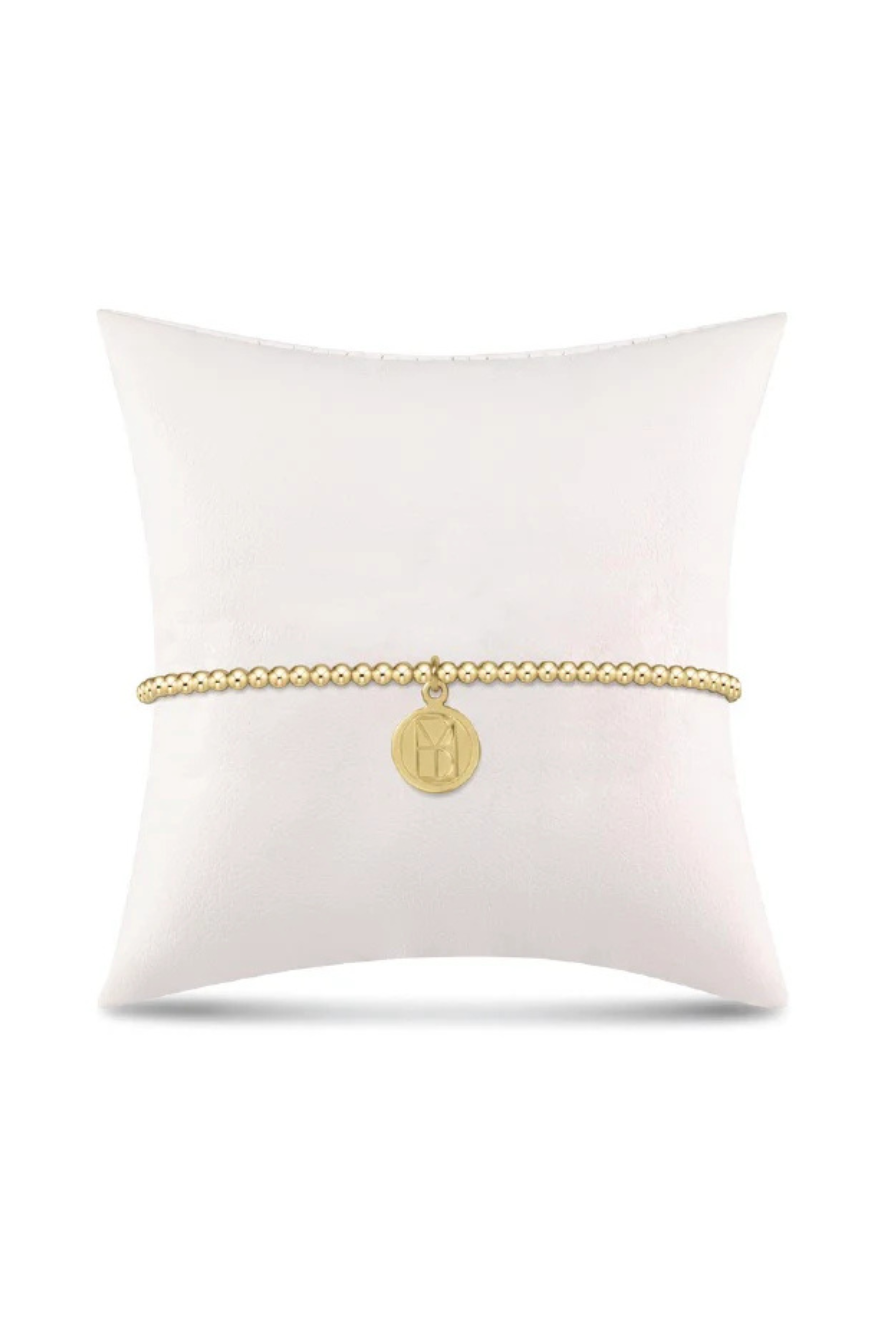 Enewton Classic Gold 2mm Bead Bracelet- Be You. Small Gold Disc