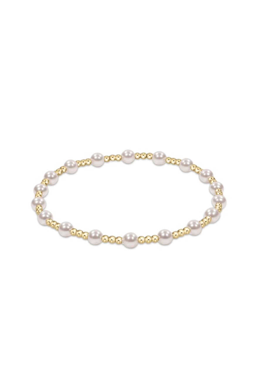 Enewton Classic Sincerity Pattern 4mm Bead Bracelet - Pearl