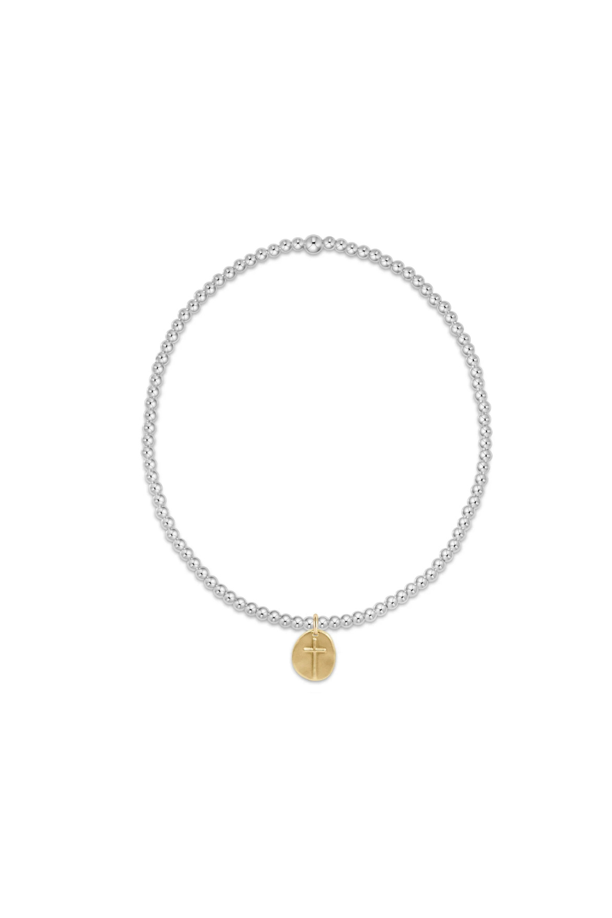 Enewton Classic Sterling Mixed Metal 2mm Bracelet - Inspire Small Gold Charm