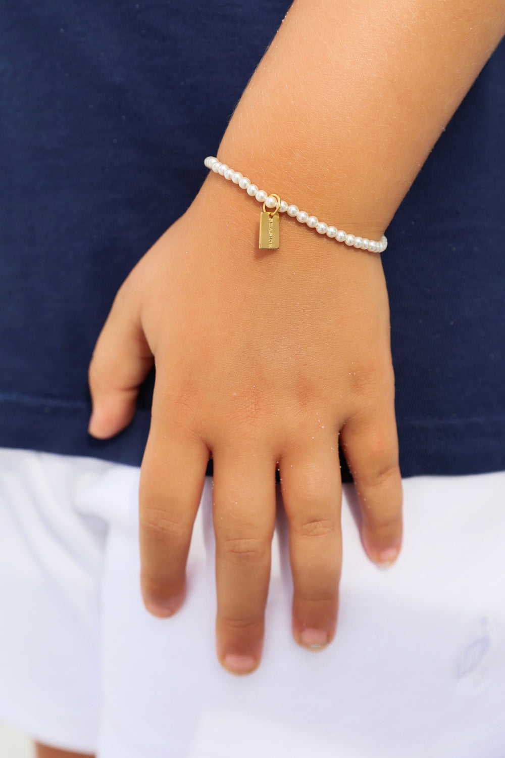 Enewton Egirl Pearl 3mm Bead Bracelet - Seaside Tag