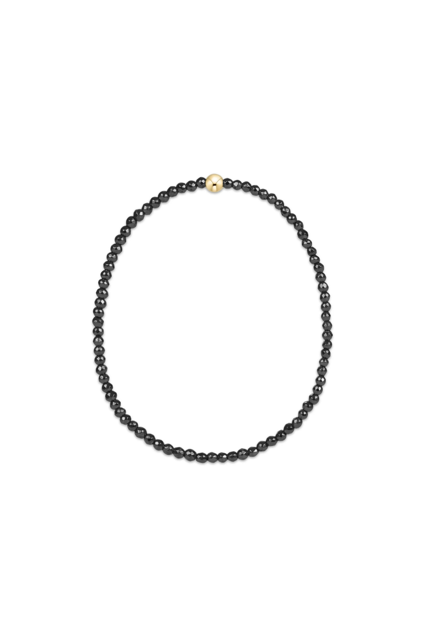 Enewton Faceted Hematite 2mm Bead Bracelet