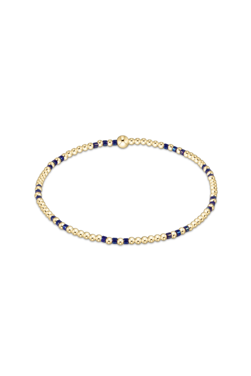 Enewton Hope Joy Pattern 2mm Bead Bracelet - Blue Metallic