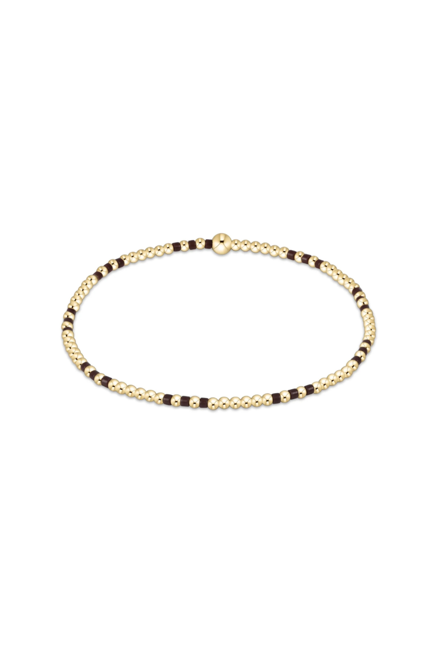 Enewton Hope Joy Pattern 2mm Bead Bracelet - Chocolate