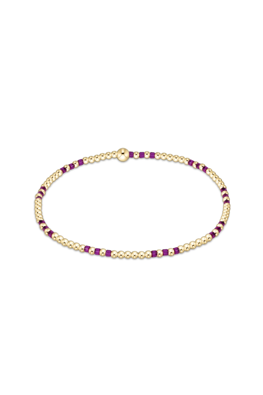 Enewton Hope Joy Pattern 2mm Bead Bracelet - Fuchsia