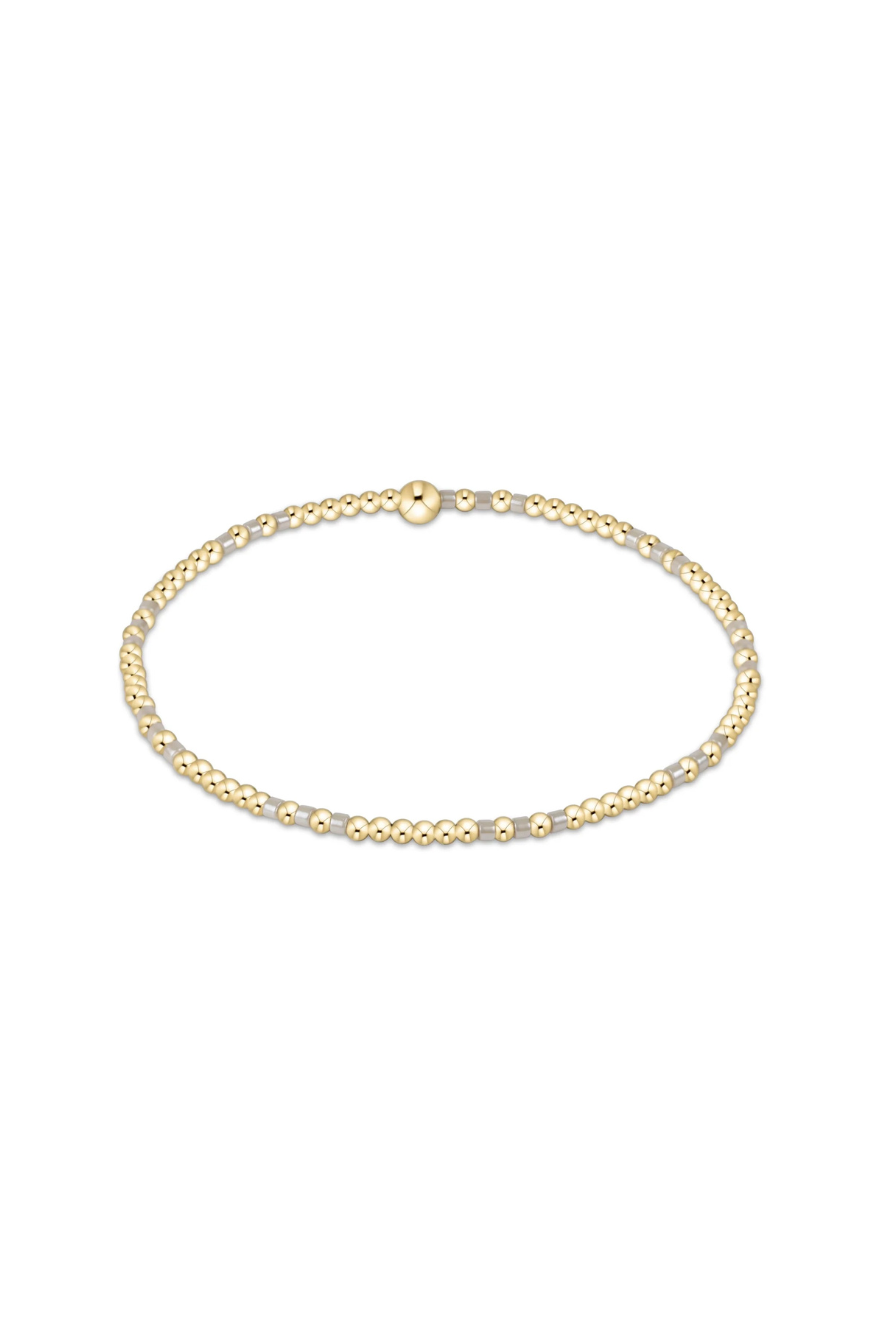 Enewton Hope Joy Pattern 2mm Bead Bracelet - Milkshake