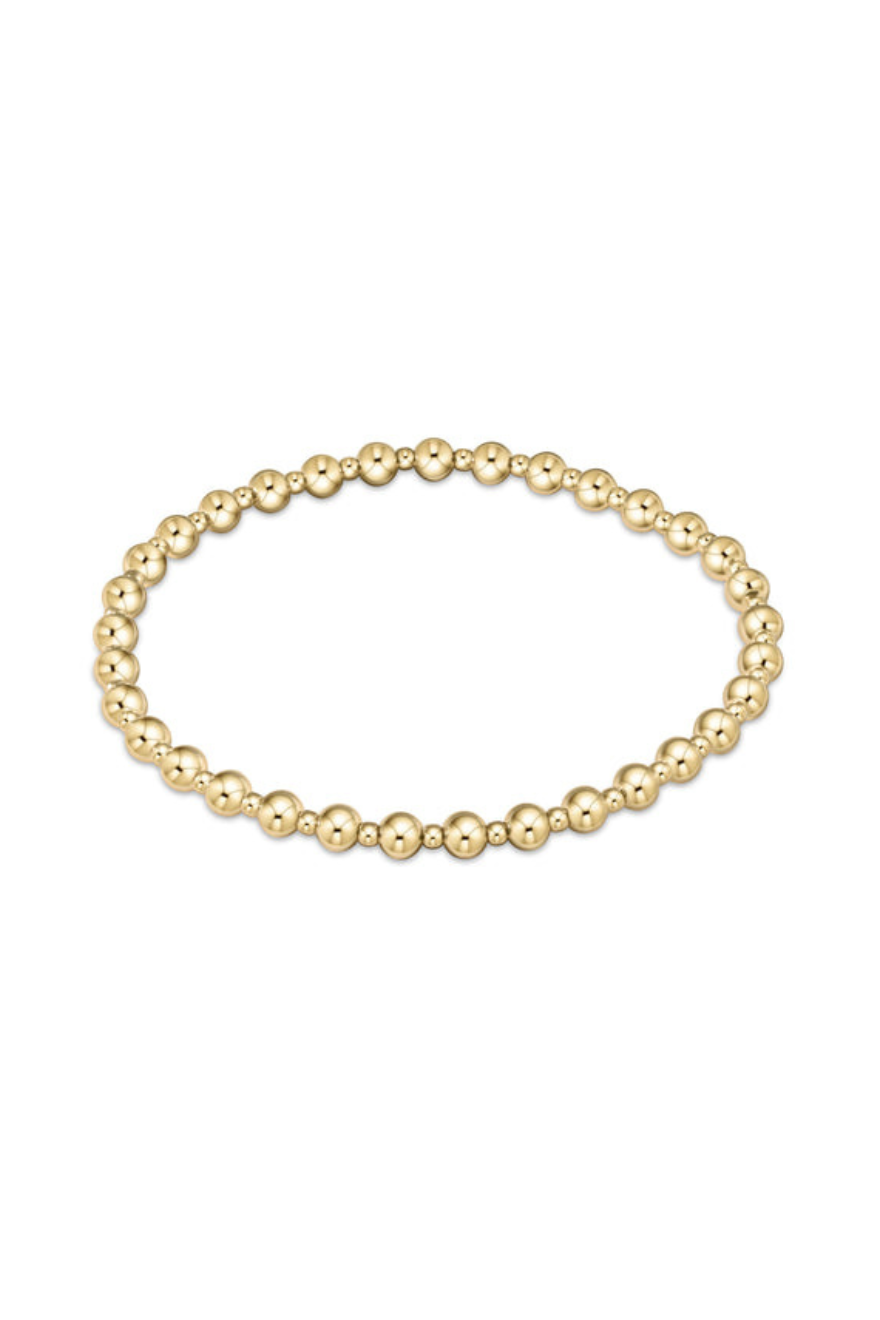 Enewton Classic Grateful Pattern 4mm Bead Bracelet - Gold