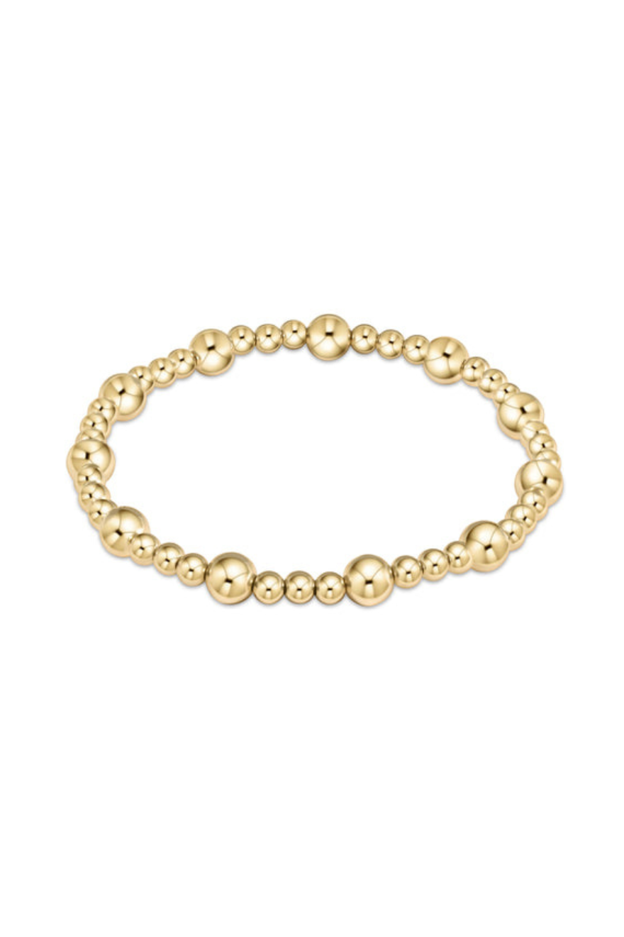Enewton Classic Sincerity Pattern 6mm Bead Bracelet - Gold