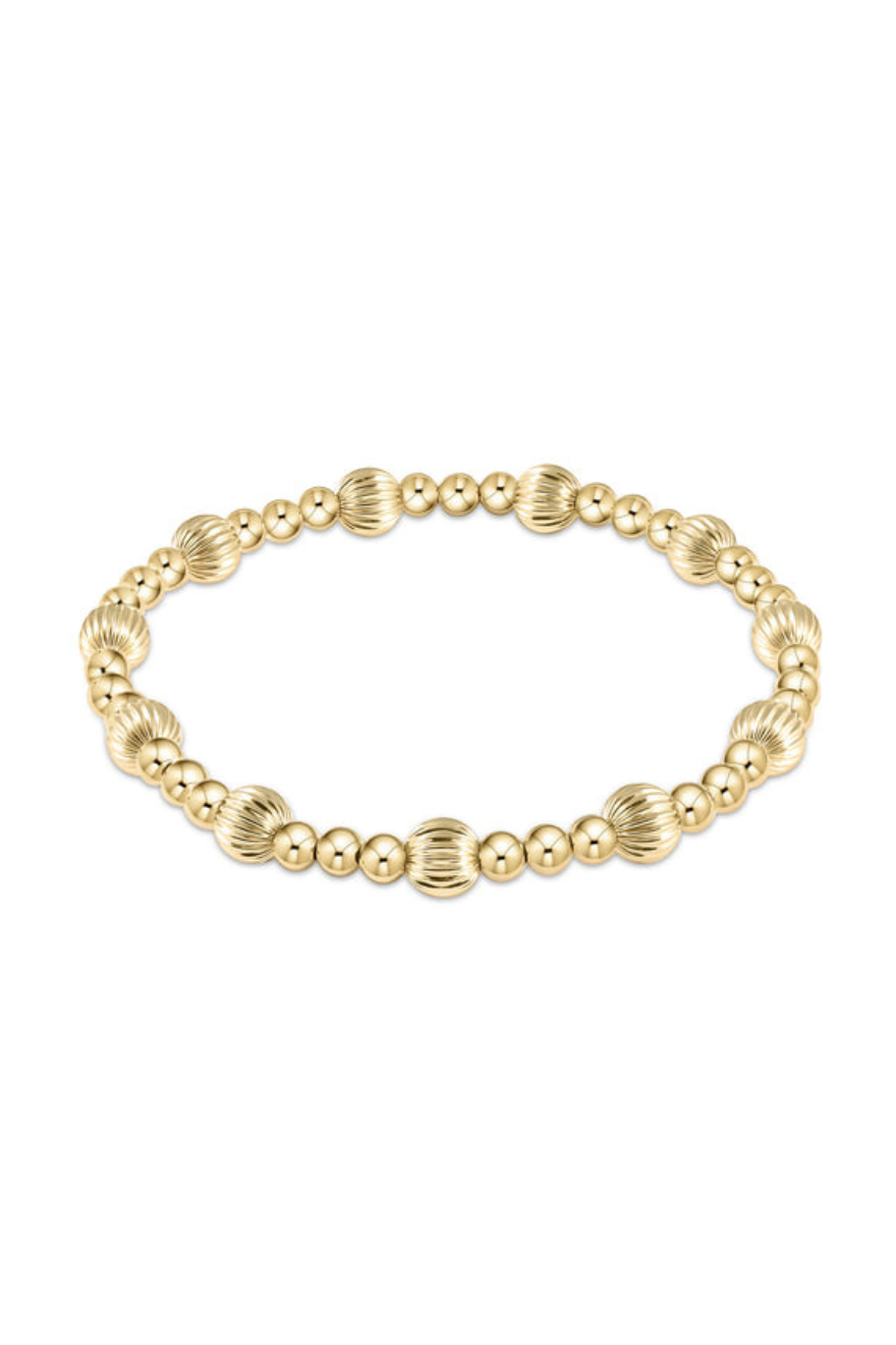 Enewton Dignity Sincerity Pattern 6mm Bead Bracelet - Gold