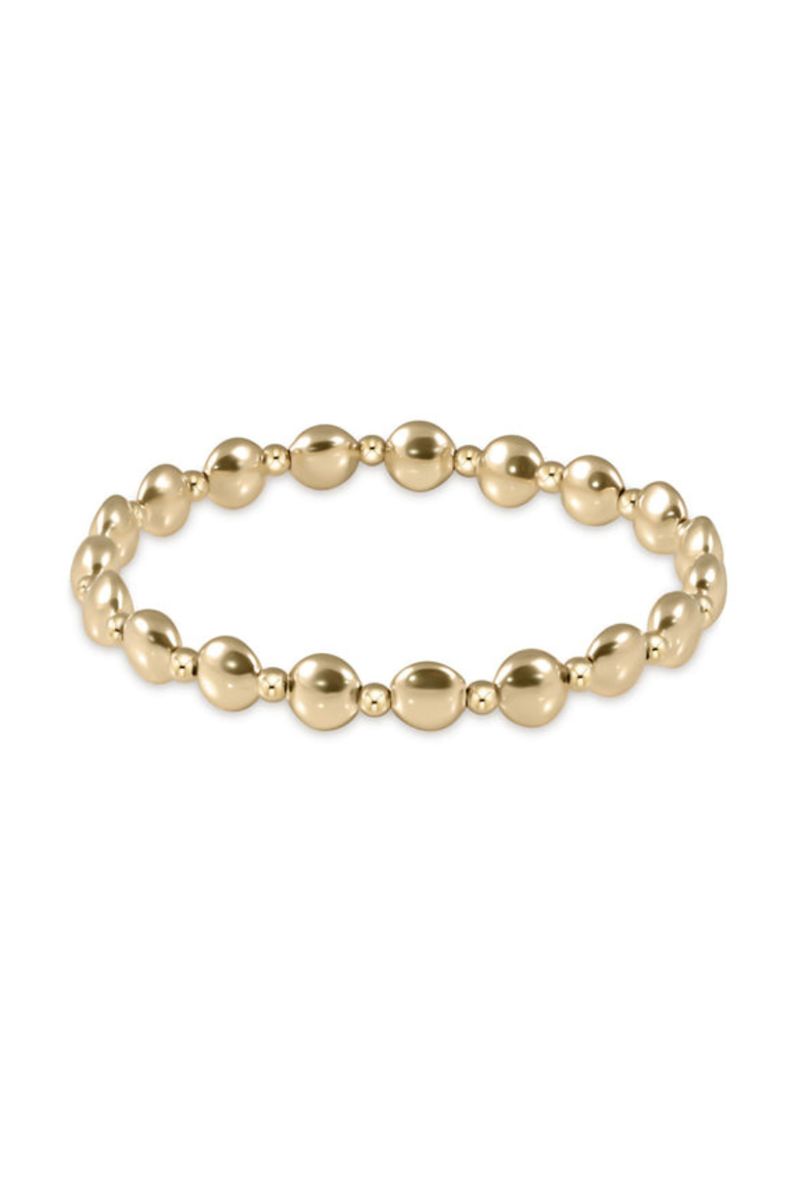 Enewton Honesty Gold Grateful Pattern 6mm Bead Bracelet
