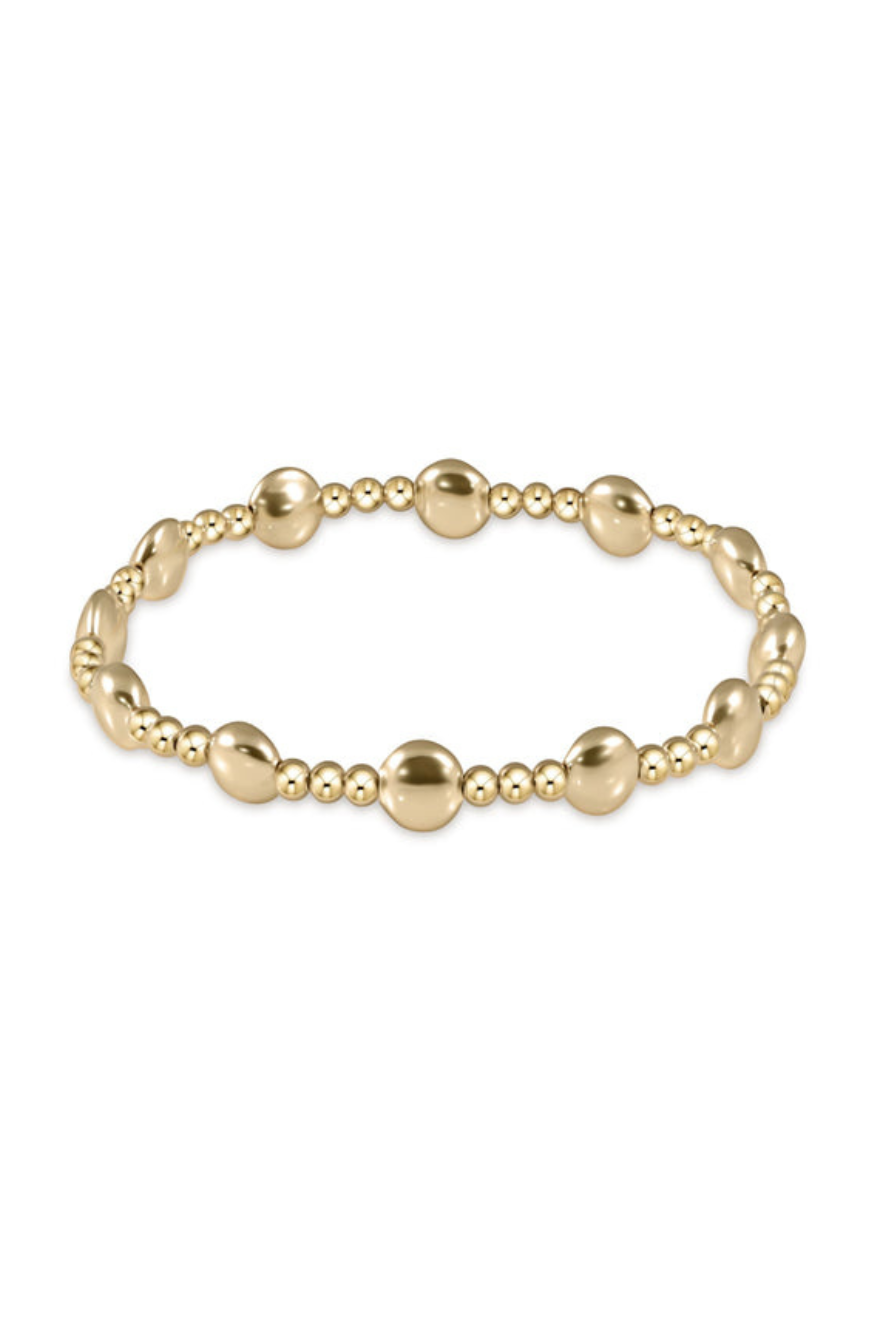 Enewton Honesty Gold Sincerity Pattern 6mm Bead Bracelet - Gold