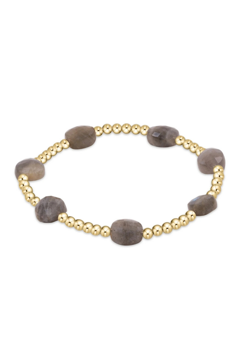 Admire Gold 3mm Bead Bracelet - Labradorite