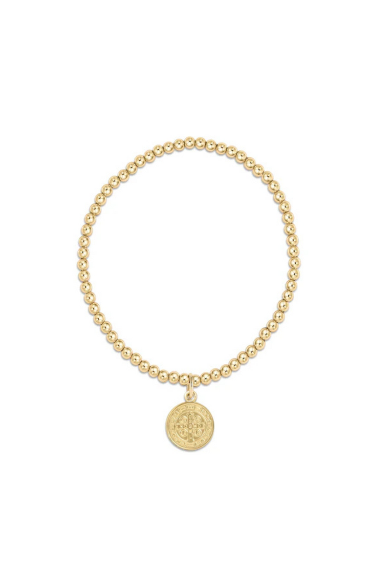 enewton • Classic Gold 3mm Bracelet - Paw Print Gold Disc