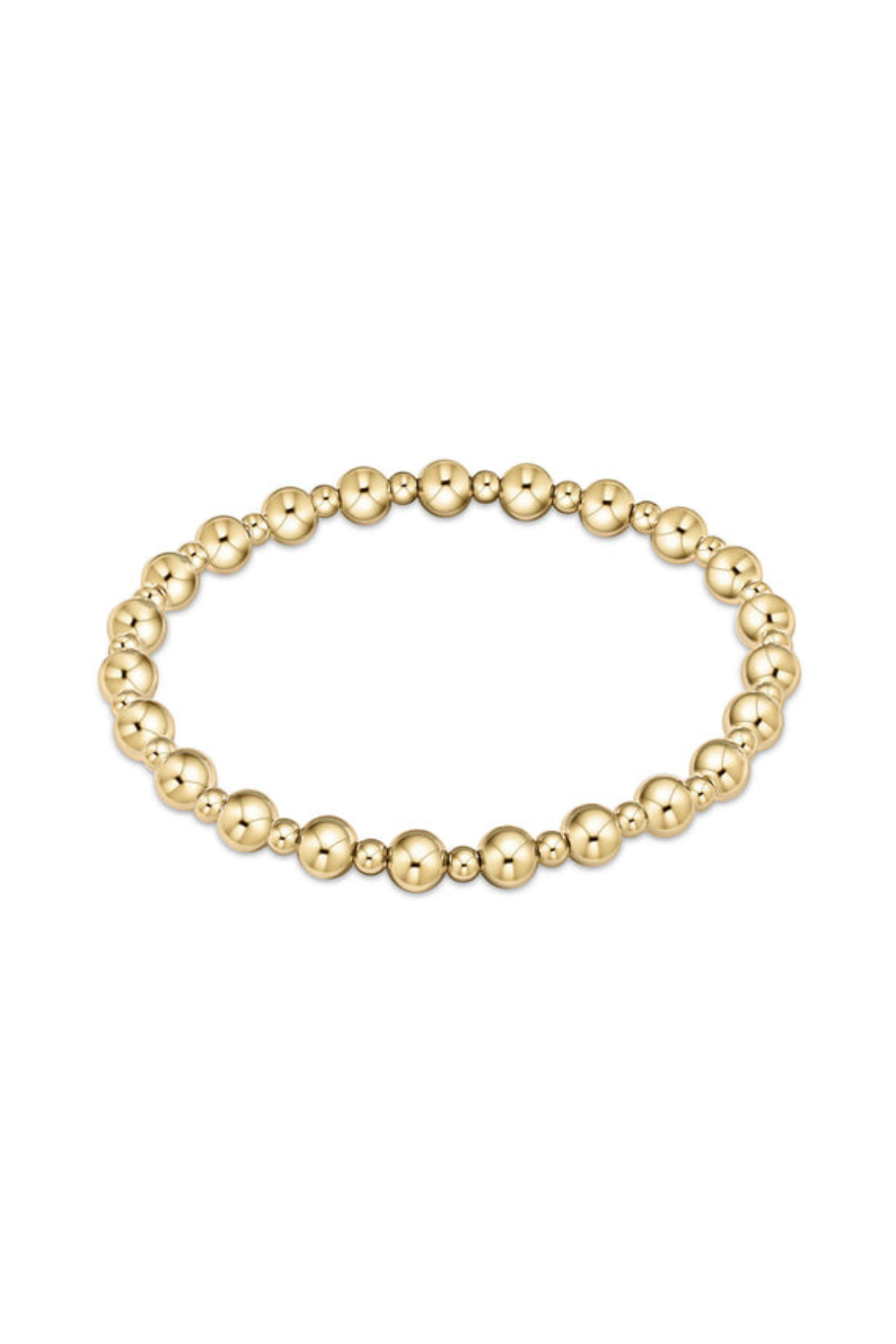 Enewton Classic Grateful Pattern 5mm Bead Bracelet - Gold