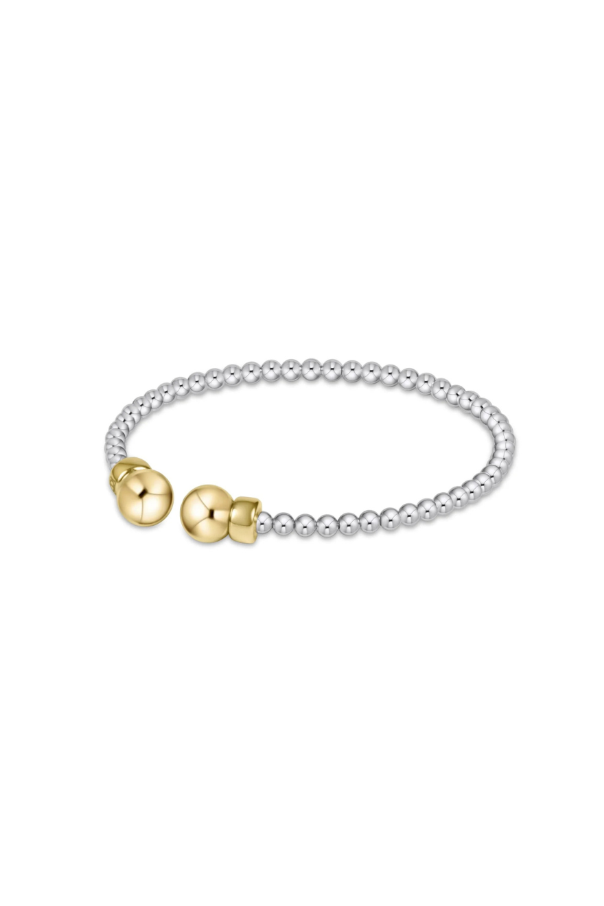 Enewton Classic Sterling Mixed Metal 3mm Bead Cuff- Gold