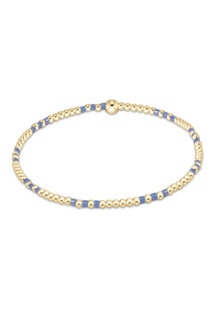 Enewton Hope Joy Pattern 2mm Bead Bracelet - Bright Blue