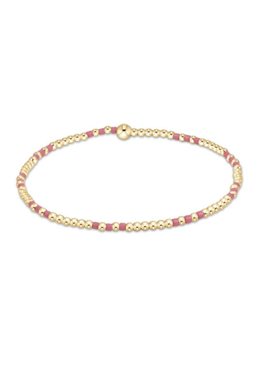 Enewton Hope Joy Pattern 2mm Bead Bracelet - Bright Pink