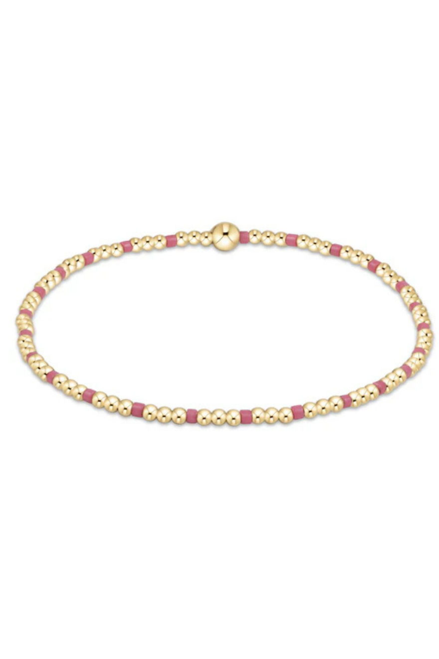 Enewton Hope Sincerity Pattern 2mm Bead Bracelet - Bright Pink