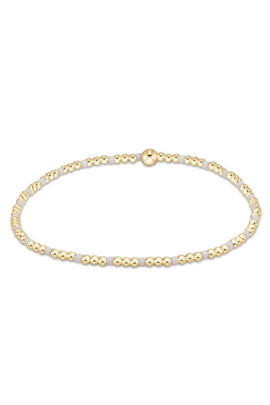 Enewton Hope Sincerity Pattern 2mm Bead Bracelet - White