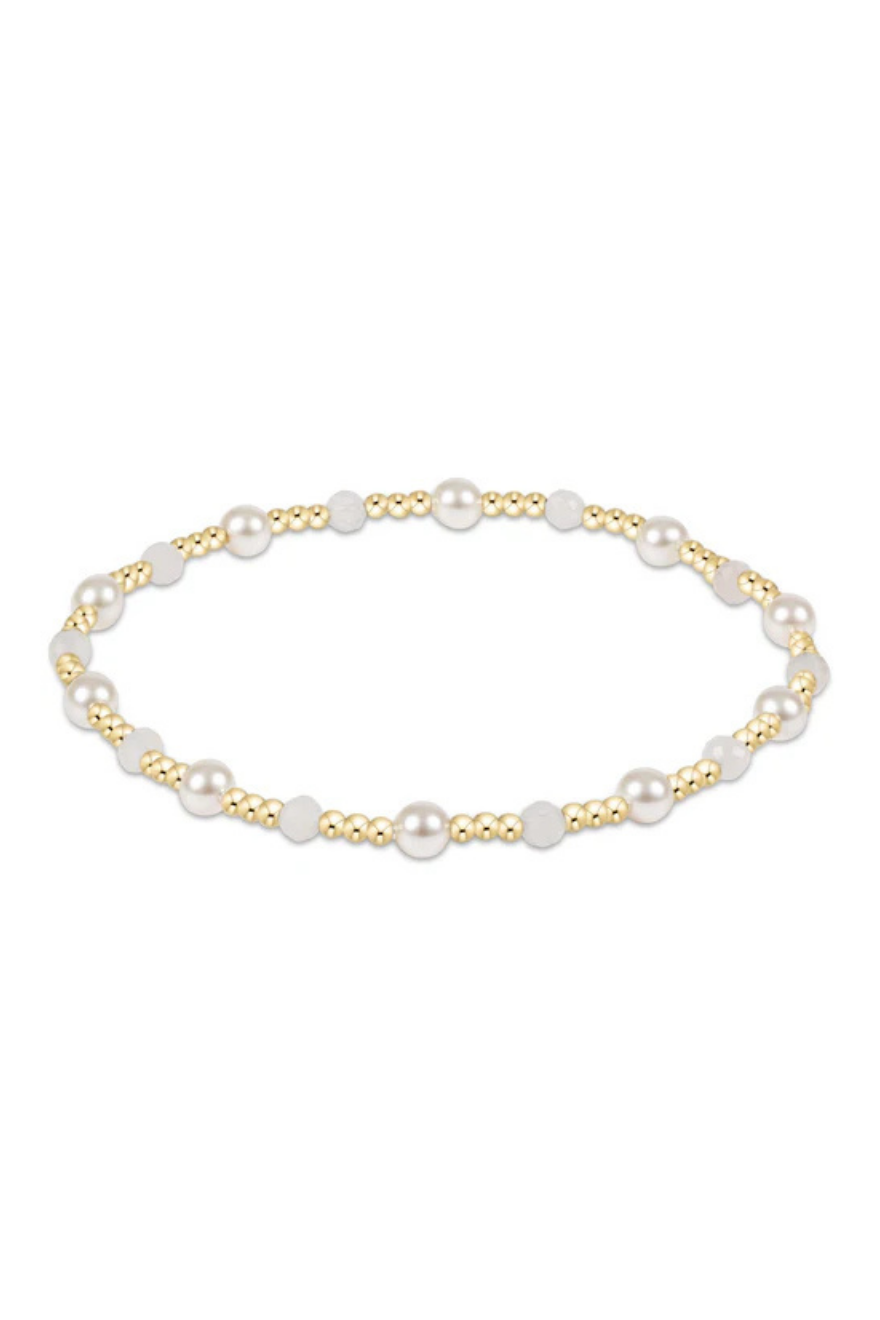 Enewton Pearl Sincerity Pattern 4mm Bead Bracelet - Moonstone