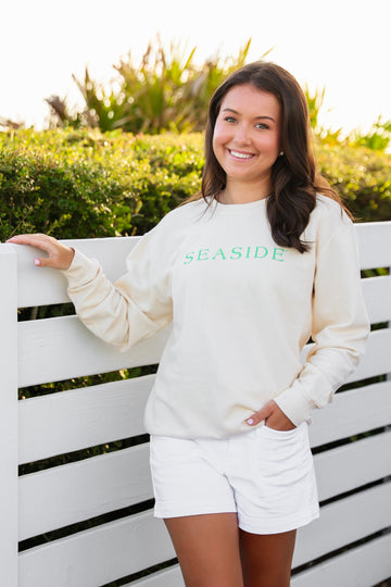 Ivory White Lightweight Unisex Seaside Sweatshirt The seaside Style