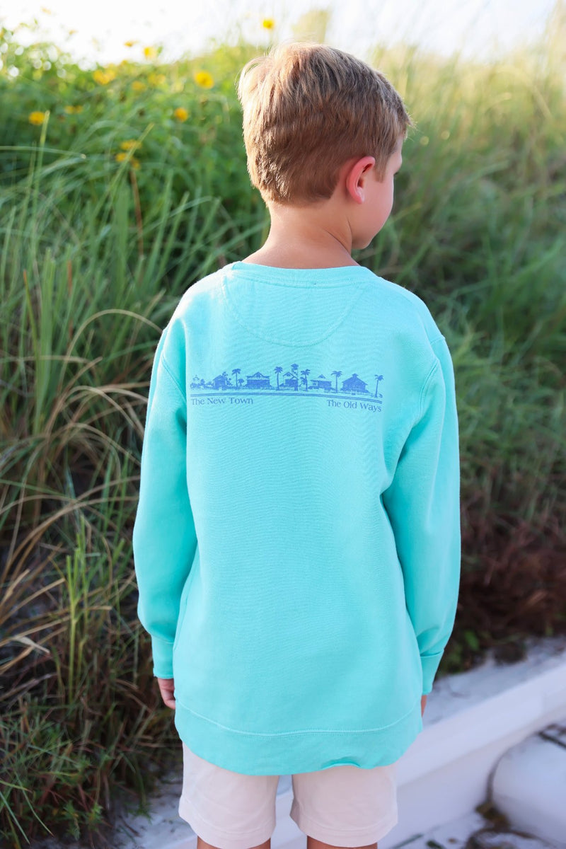 Mint blue sweatshirt hotsell