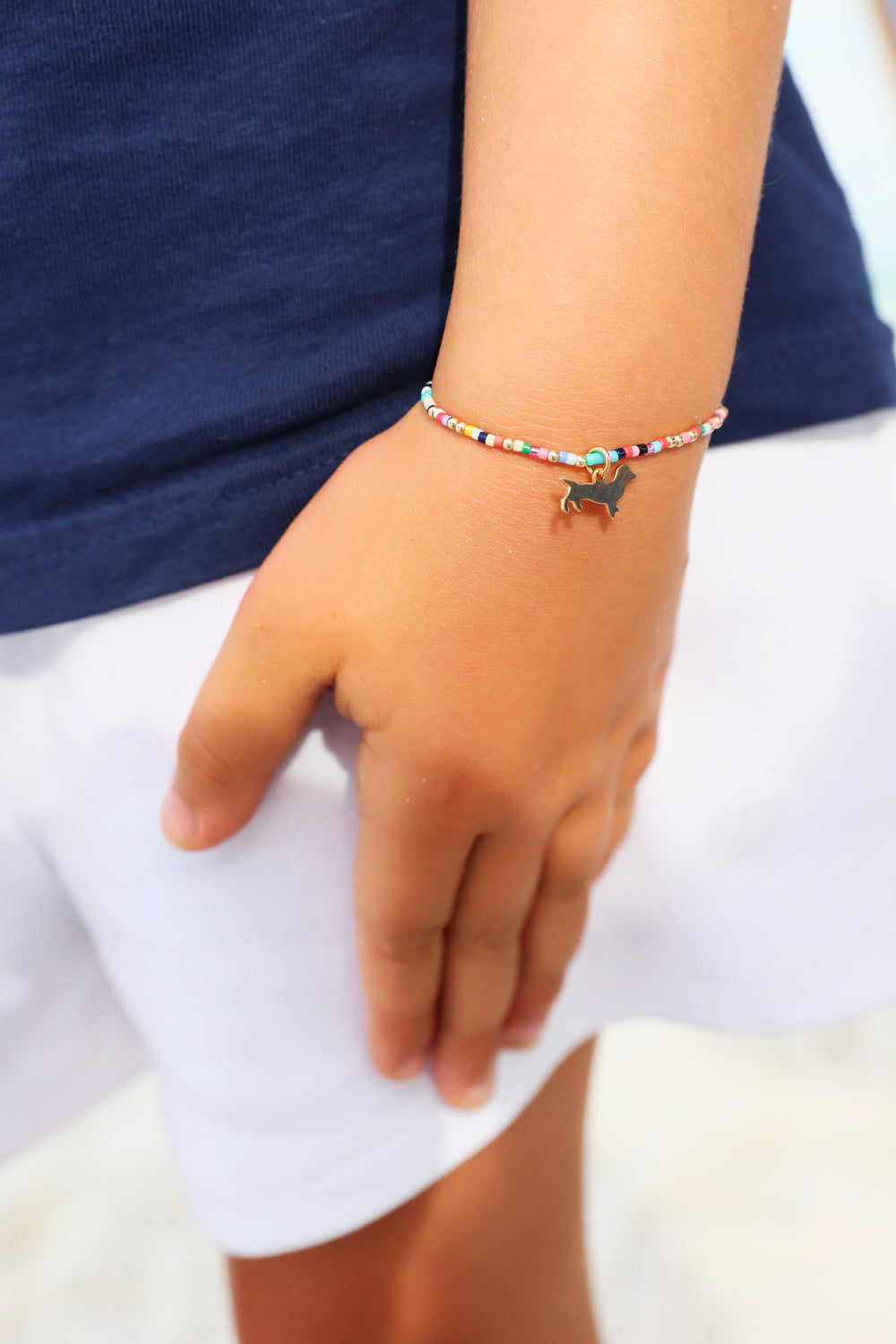 girl enewton bracelet hot mess colorful bud dachshund charm