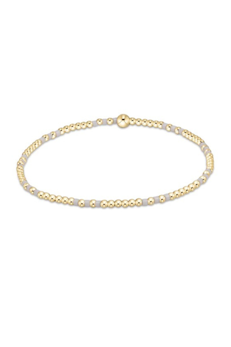 Enewton Hope Joy Pattern 2mm Bead Bracelet - White