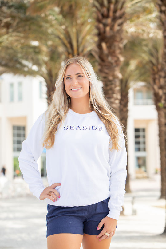 White Unisex Seaside Sweatshirt