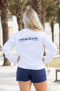White Unisex Seaside Sweatshirt