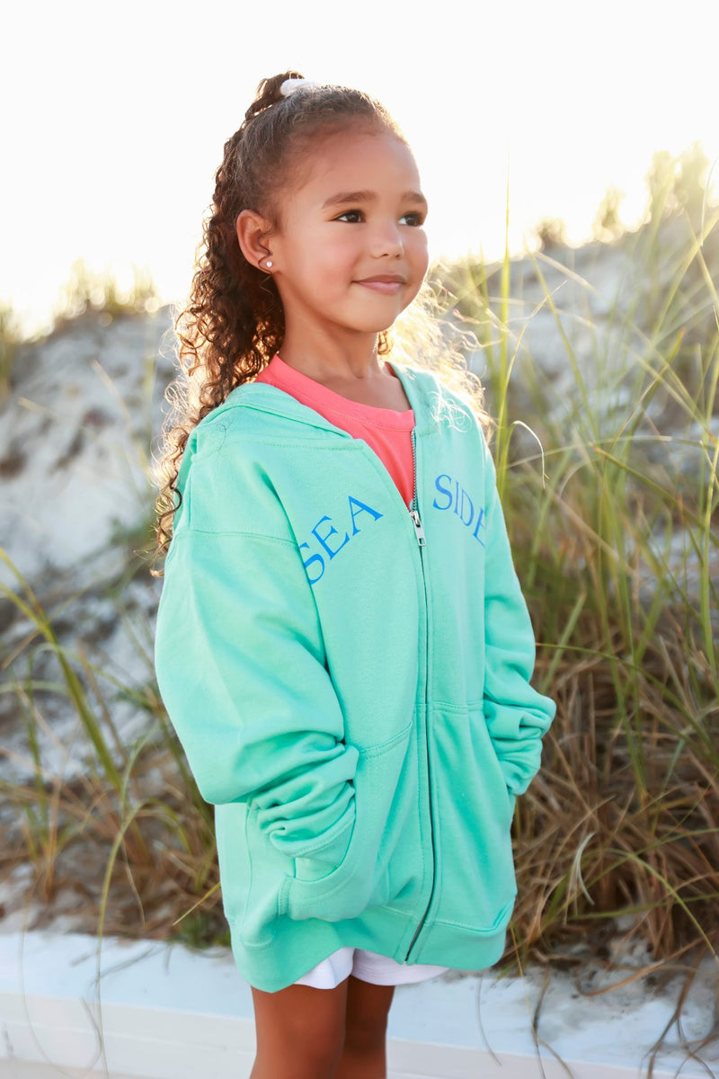 Mint green hoodie kids on sale