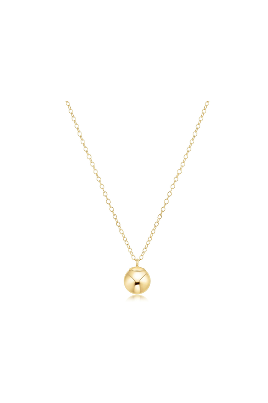 16" necklace gold classic gold 10mm charm
