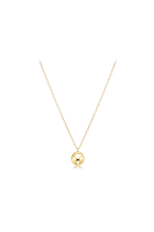16" necklace gold classic gold 8mm charm