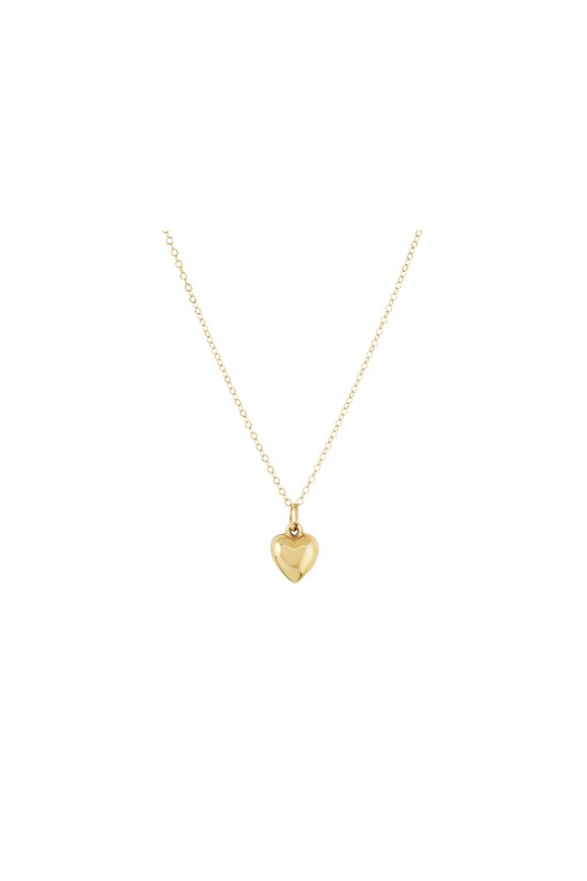 16" necklace gold love plush small gold charm