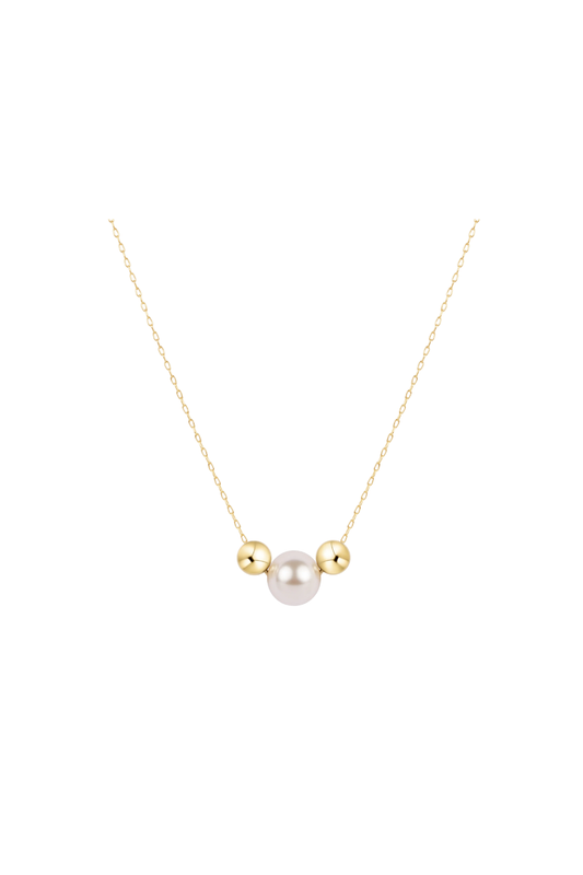16" necklace gold purpose pearl