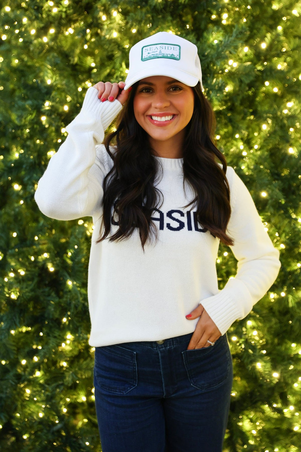 2024 Seaside Christmas Green Trucker Hat