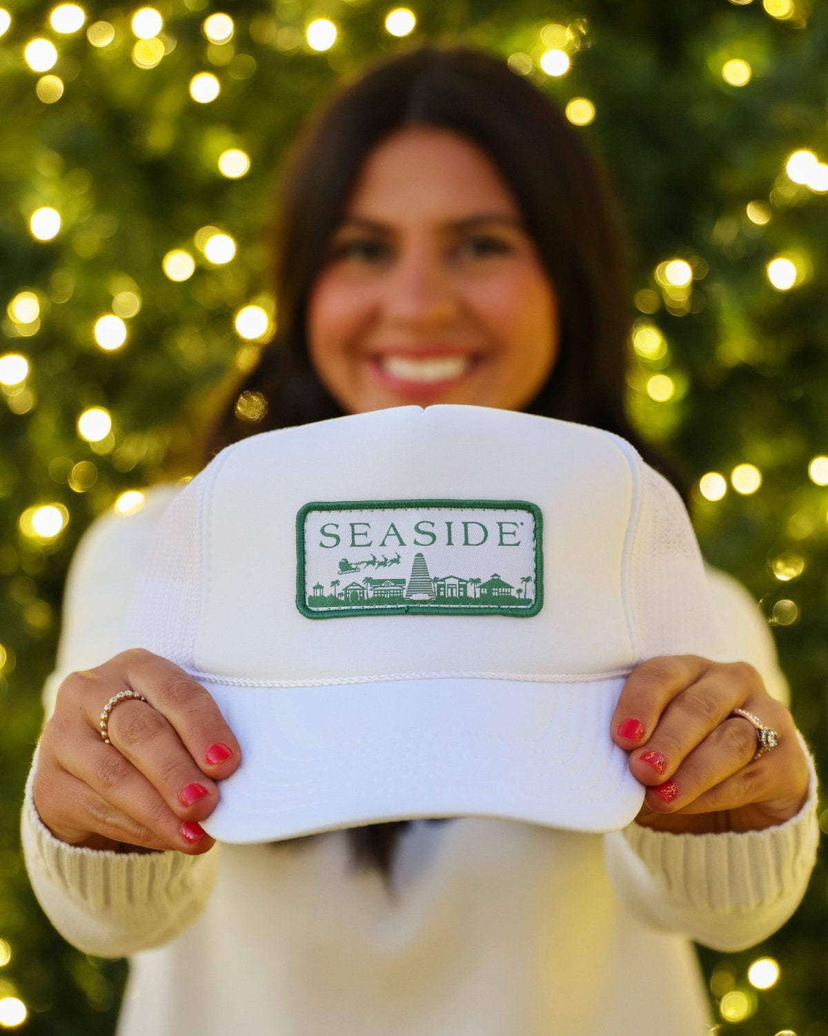 2024 Seaside Christmas Green Trucker Hat