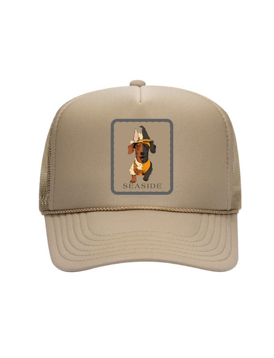 2024 Seaside Halloweener Derby Trucker Hat with Bud the Dachshund