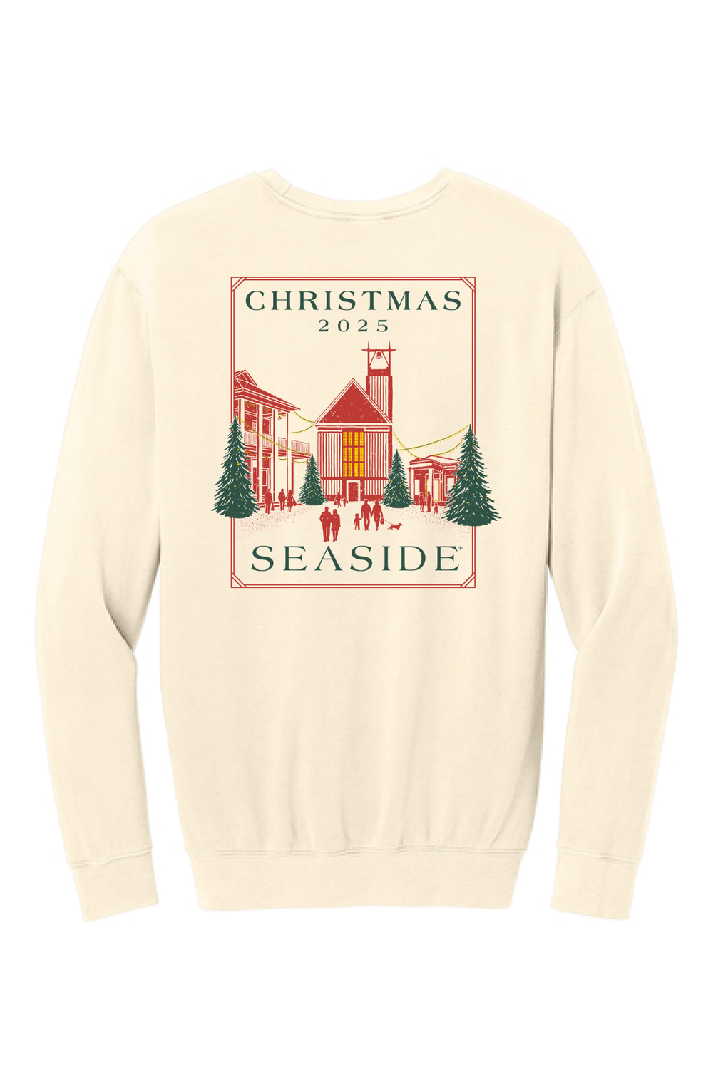 2025 Ivory Lightweight Seaside Christmas Sweatshirt back