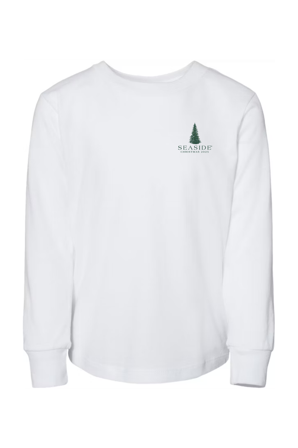 2025 Toddler White Seaside Christmas Tee front