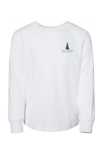 2025 Toddler White Seaside Christmas Tee front