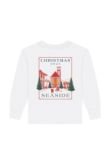 2025 Toddler White Seaside Christmas Tee Back