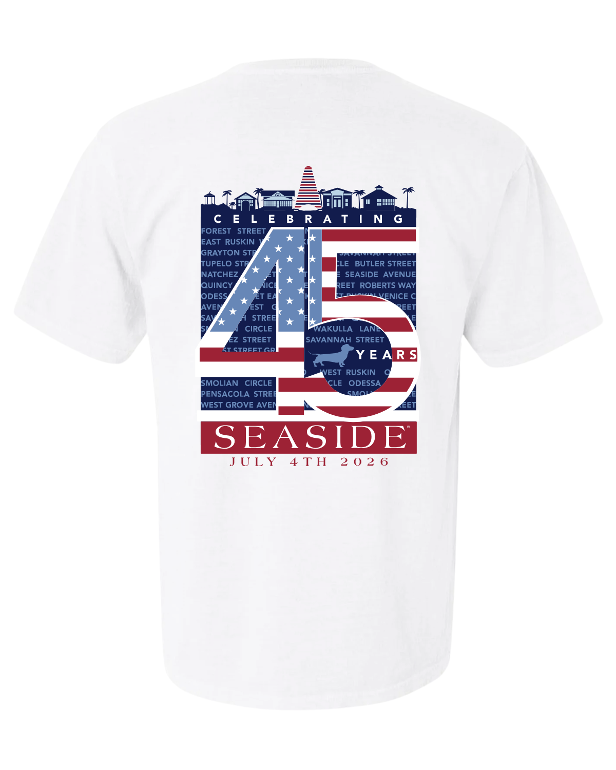 2026 Seaside Fourth of July Pocket Tee The Seaside Style Americana 30a