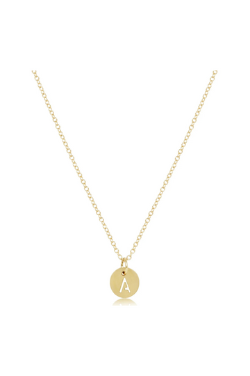 Enewton 16" Necklace Gold - Respect Initial Small Gold Disc