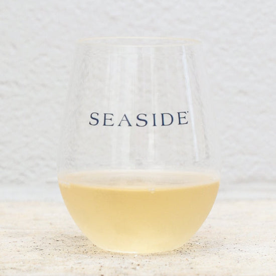 Acrylic SEASIDE¬Æ Wine Glass with Navy Lettering 