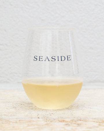 Acrylic SEASIDE¬Æ Wine Glass with Navy Lettering 